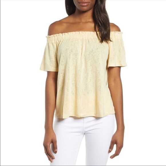 NWT Bobeau Nordstrom Carlee Off Shoulder Top Large - Picture 1 of 16